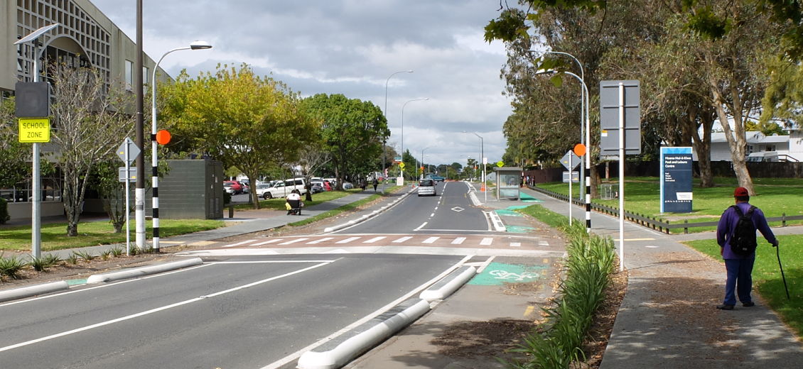 A retrofitted street in Mangere