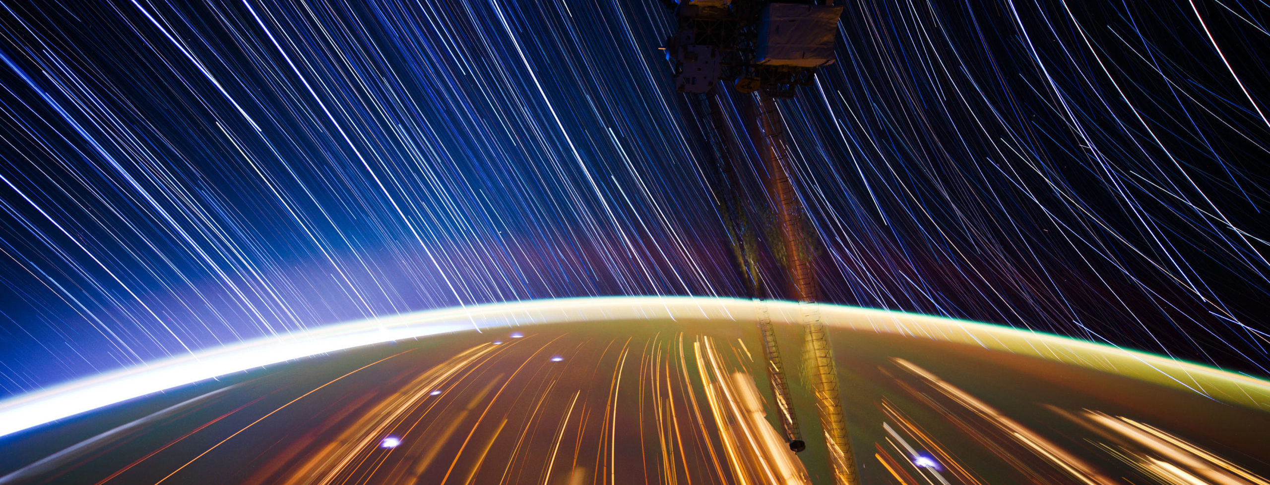 Expedition 31 Star Trail Composite Using Iss031e044596 Thru Iss031e044624