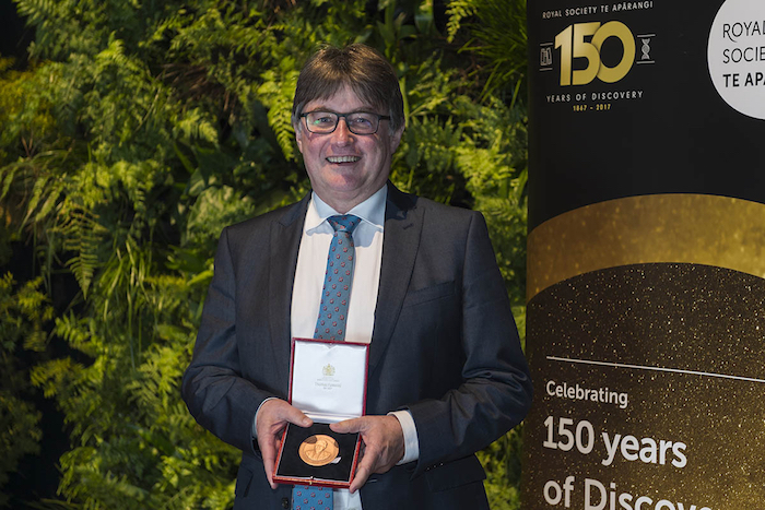 Peter Shepherd with his Callaghan medal